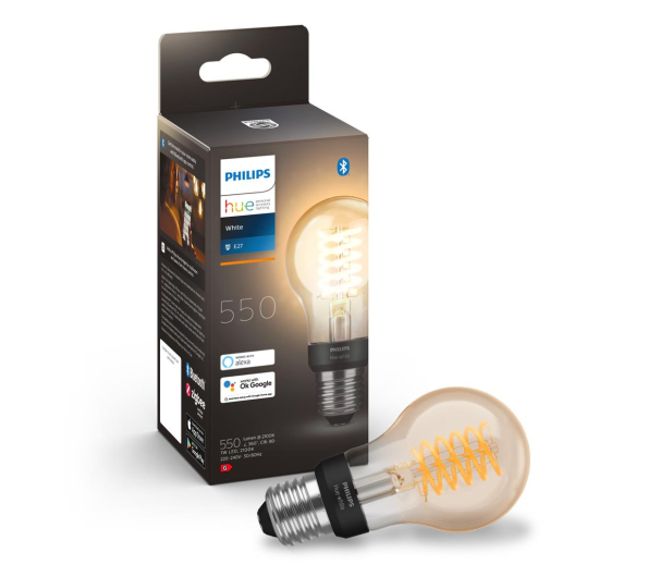 Philips Hue White Inteligentna Żarówka Filament A60 E27 - 534686 - zdjęcie
